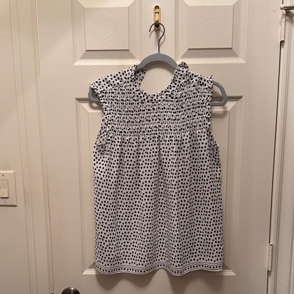 Max Studio Black and White Polka Dot Camisole